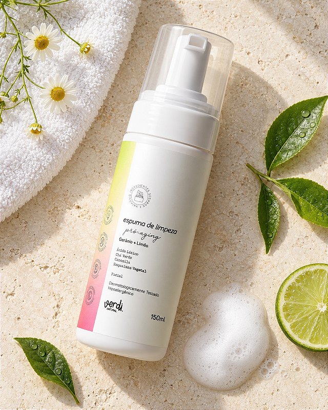 Espuma de Limpeza Facial Natural Pró-Aging 150 ml – Verdi Natural