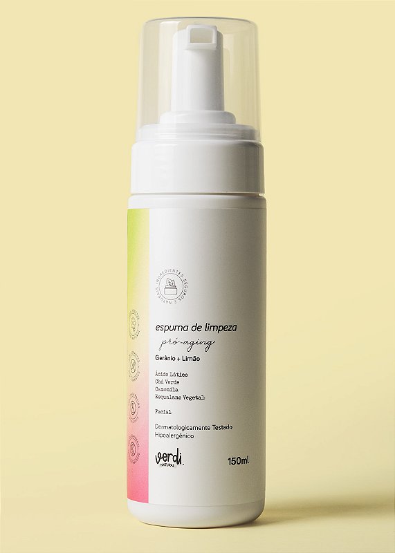 Espuma de Limpeza Facial Natural Pró-Aging 150 ml – Verdi Natural