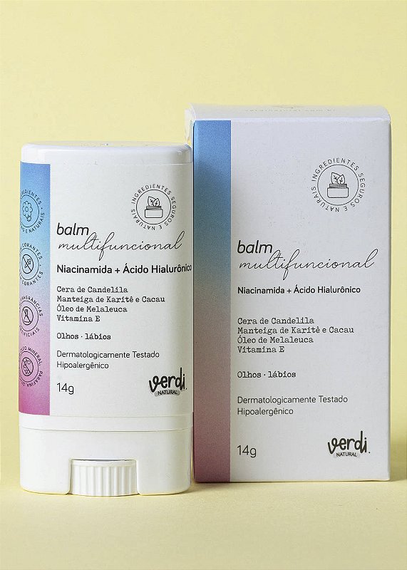 Balm de Olhos e Boca com Niacinamida e Ácido Hialurônico 14 g – Verdi Natural