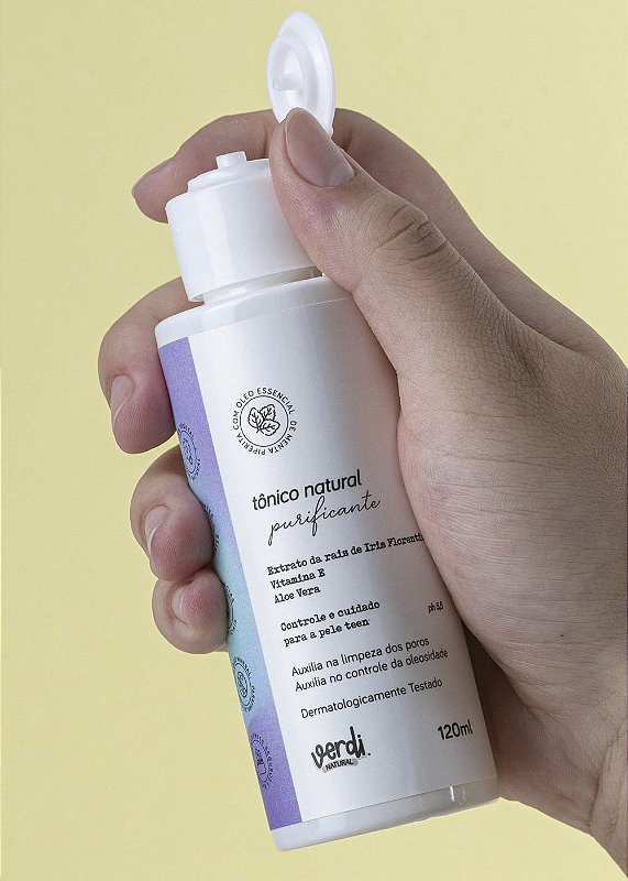 Tônico Facial Natural Purificante para Pele com Acne e Oleosa 120 ml – Verdi Natural
