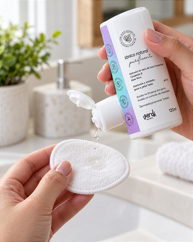 Tônico Facial Natural Purificante para Pele com Acne e Oleosa 120 ml – Verdi Natural