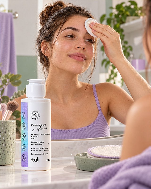 Tônico Facial Natural Purificante para Pele com Acne e Oleosa 120 ml – Verdi Natural