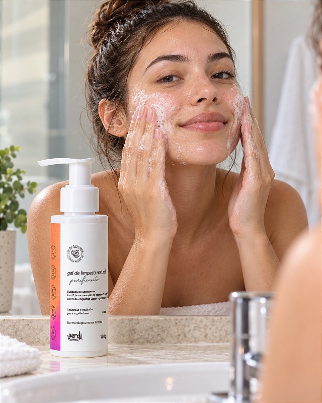 Gel de Limpeza Facial Natural Purificante para Pele com Acne e Oleosa 120 g – Verdi Natural