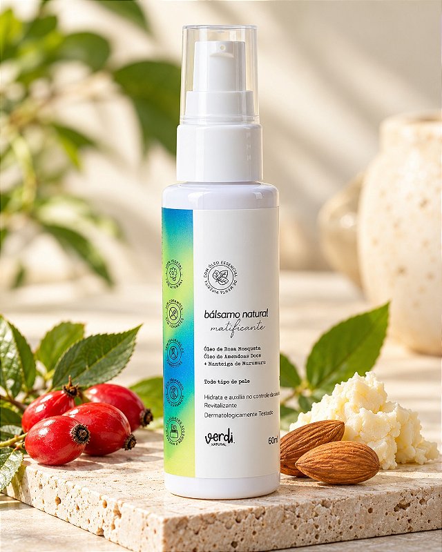 Bálsamo Facial Natural Matificante para Pele com Acne e Oleosa 60 g – Verdi Natural