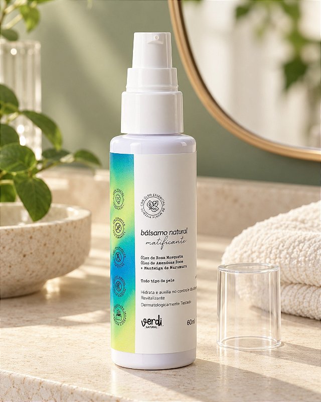 Bálsamo Facial Natural Matificante para Pele com Acne e Oleosa 60 g – Verdi Natural