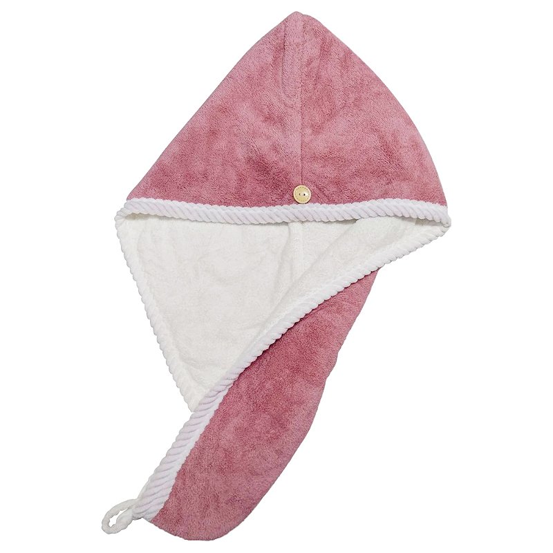 Touca para Cabelo Laço Home Power Sec Dupla Face Rosa