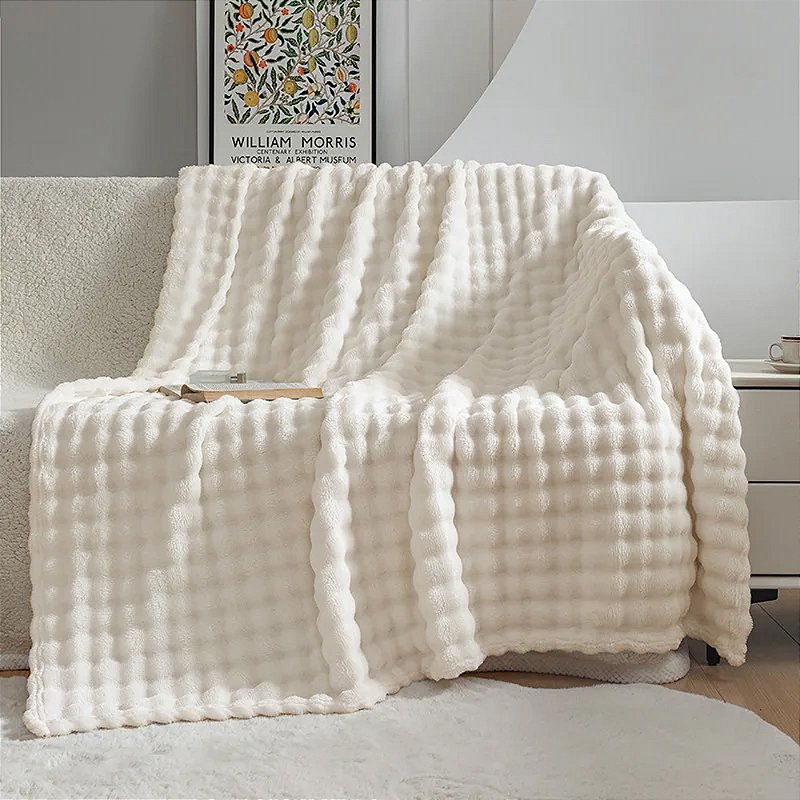 Manta para Sofá Laço Home Pellit Bubble 127x152cm Off White