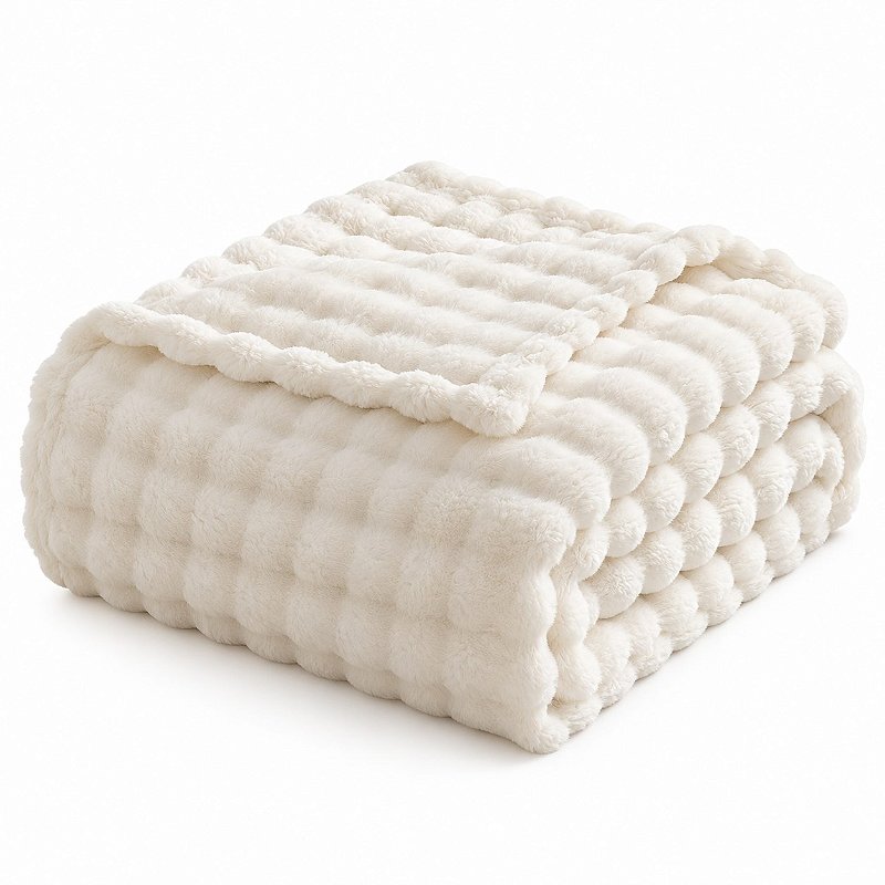 Manta para Sofá Laço Home Pellit Bubble 127x152cm Off White