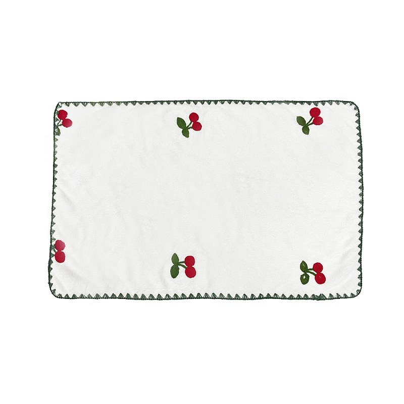 Pano de Copa Laço Home Power Sec 40x60cm Frutas Cereja Branco