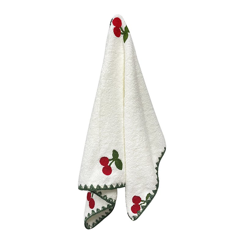 Pano de Copa Laço Home Power Sec 40x60cm Frutas Cereja Branco