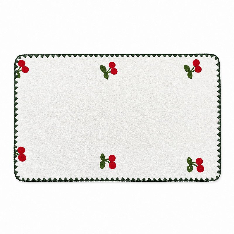 Pano de Copa Laço Home Power Sec 40x60cm Frutas Cereja Branco