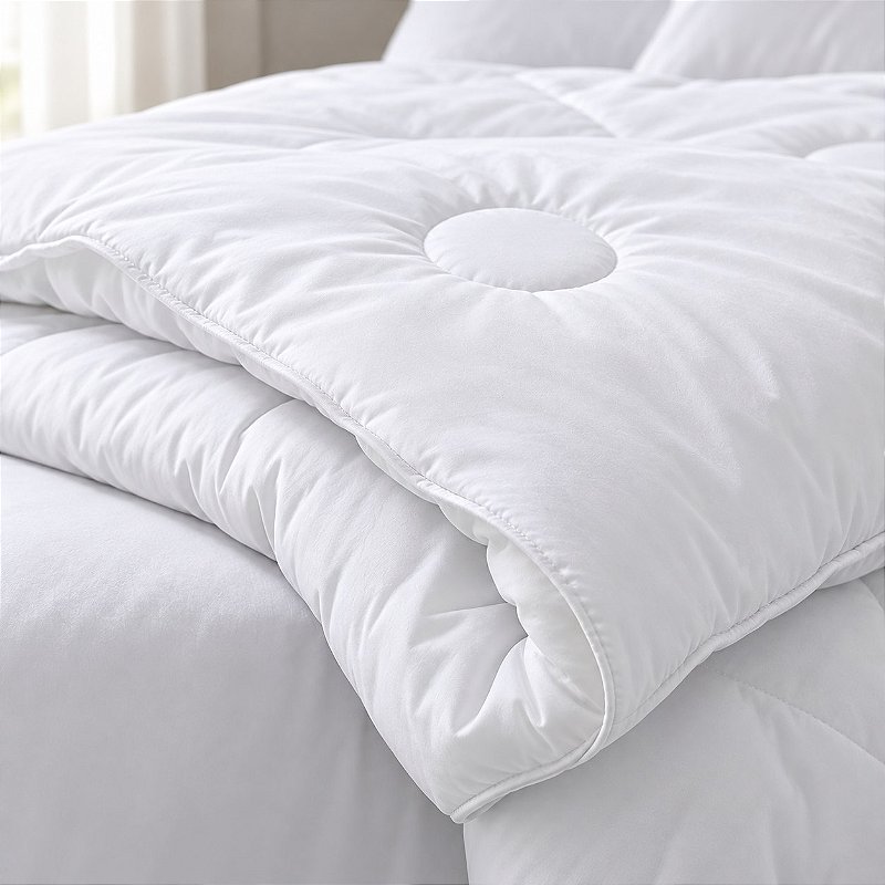Edredom Casal Extra Macio Marshmallow 2,20 x 2,40 Branco - Laço Bebê
