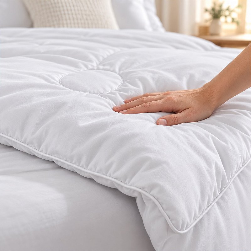 Edredom Queen Extra Macio Marshmallow 2,40 x 2,60 Branco - Laço Bebê