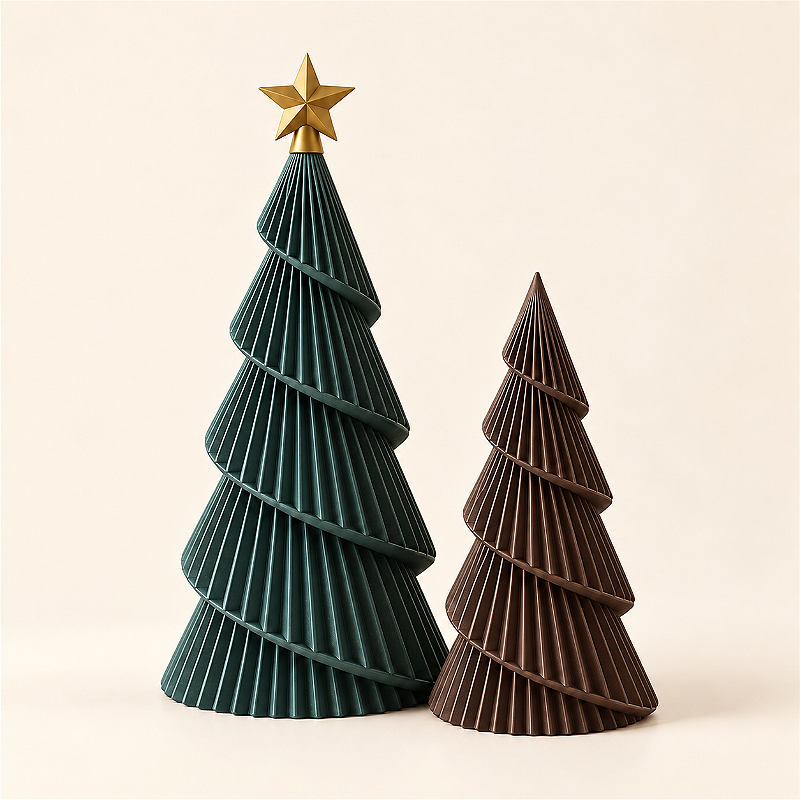 Kit Árvores de Natal Minimalistas – Bosque Encantado