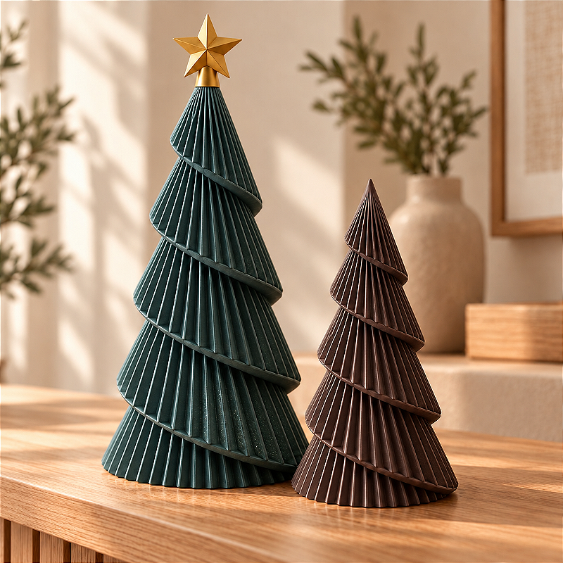 Kit Árvores de Natal Minimalistas – Bosque Encantado