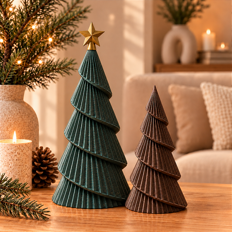 Kit Árvores de Natal Minimalistas – Bosque Encantado