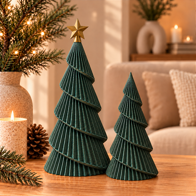 Kit Árvores de Natal Minimalistas – Bosque Encantado