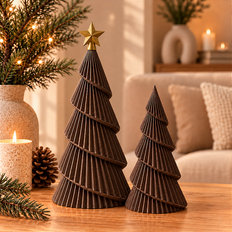 Kit Árvores de Natal Minimalistas – Bosque Encantado