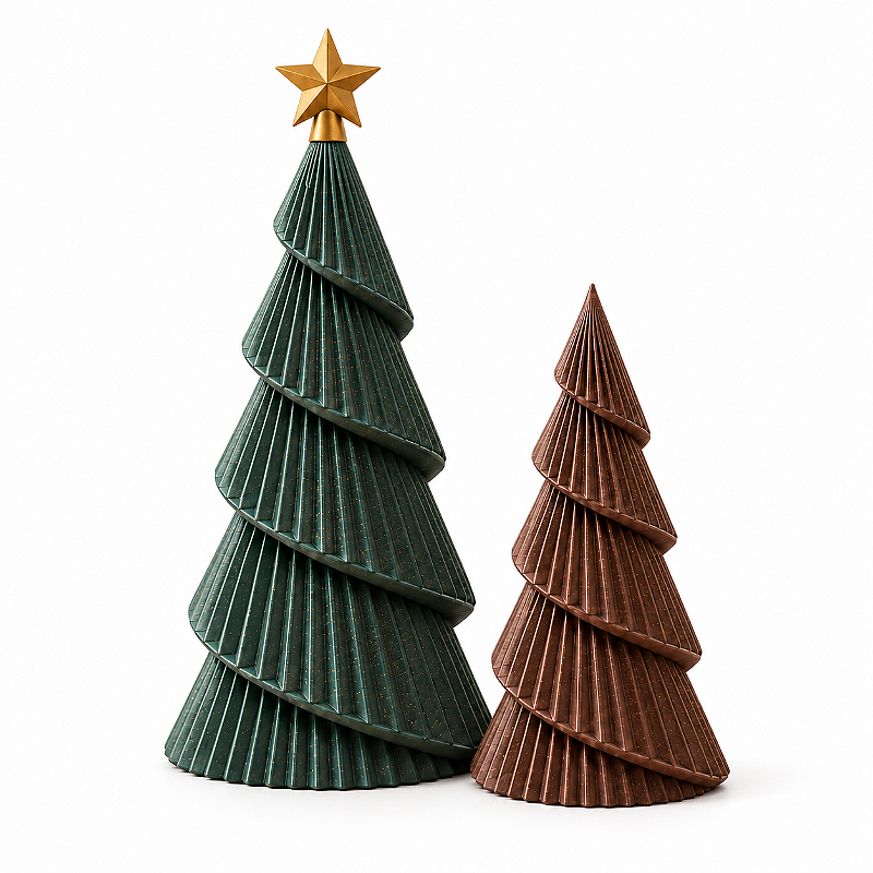 Kit Árvores de Natal Minimalistas – Bosque Encantado