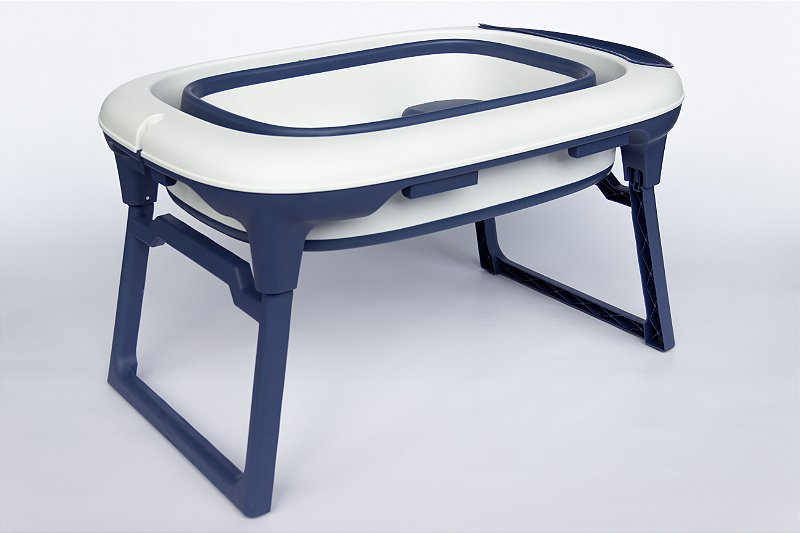 Banheira Dobrável Ofurô Luxo Azul Marinho (0 meses à 10 anos) - Baby Pil