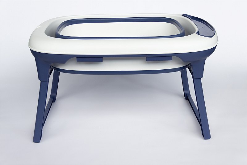 Banheira Dobrável Ofurô Luxo Azul Marinho (0 meses à 10 anos) - Baby Pil