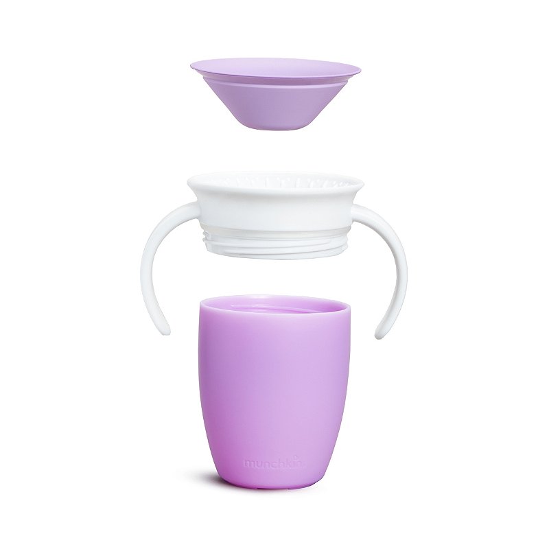 Copo de Treinamento 360 com Tampa (Miracle Cup) Roxo - Munchkin