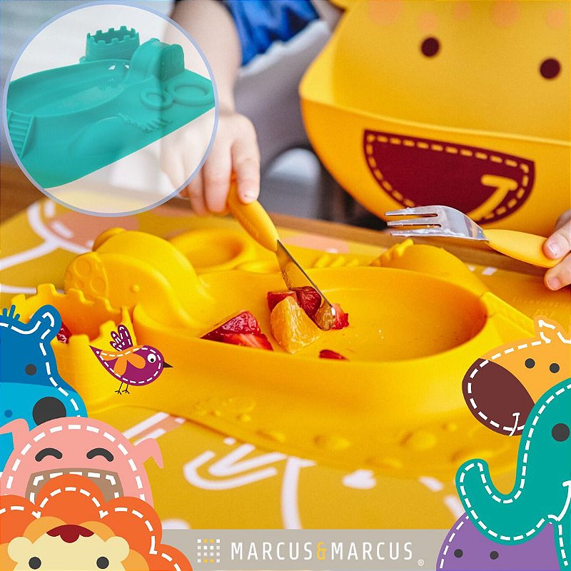 Prato Divertido em Silicone Porquinha - Marcus & Marcus