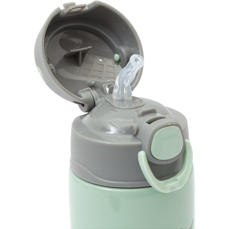 Garrafa Térmica Infantil Parede Dupla Gumy Verde - Buba