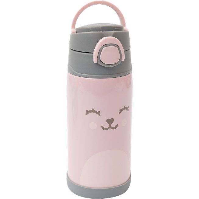 Garrafa Térmica Infantil Parede Dupla Gumy Rosa - Buba
