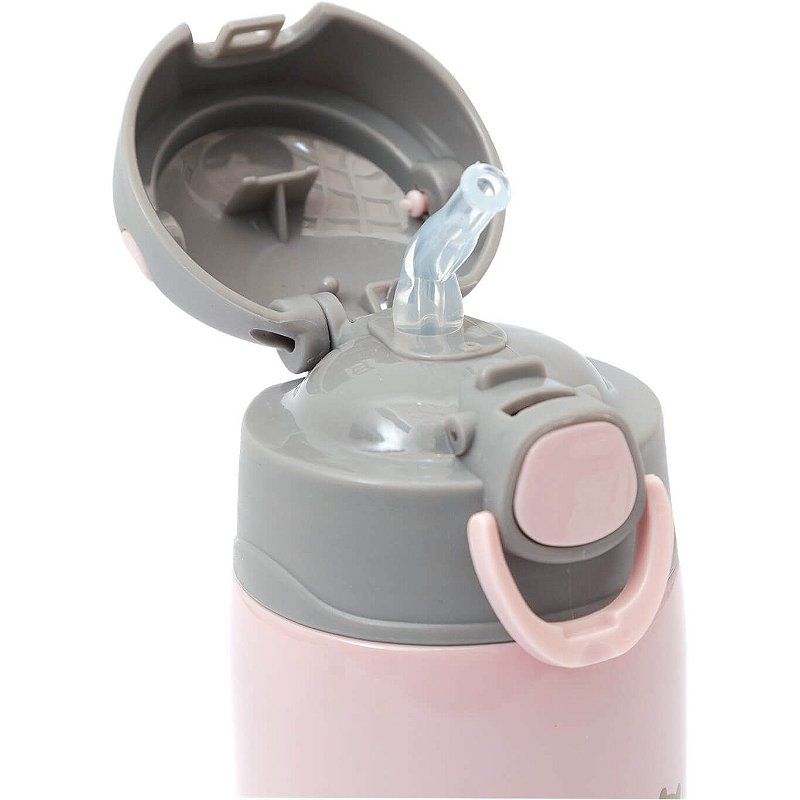 Garrafa Térmica Infantil Parede Dupla Gumy Rosa - Buba