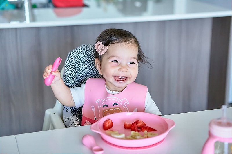 Prato de Silicone com Sucção Porquinha - Marcus & Marcus