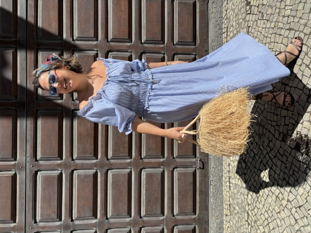 VESTIDO FLOWER STRIPES