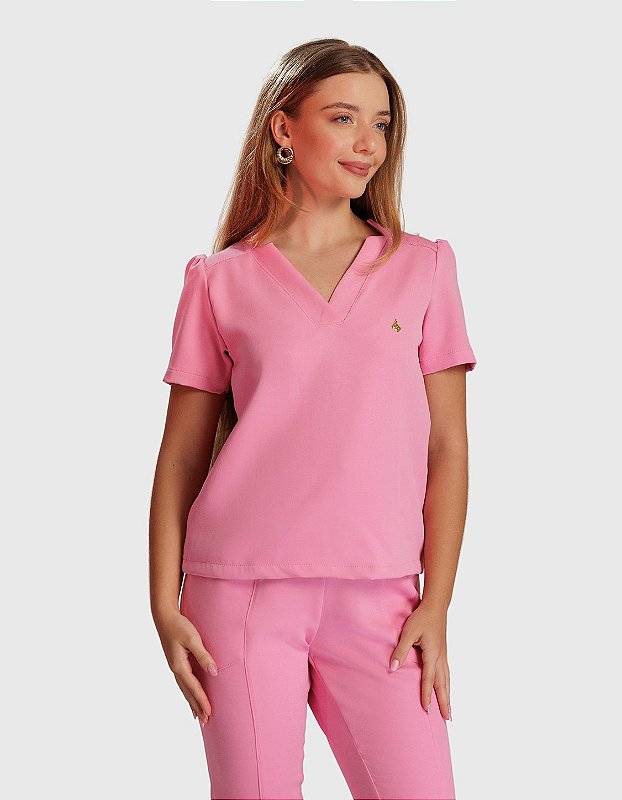 Scrub Feminino Lily Rosa Claro