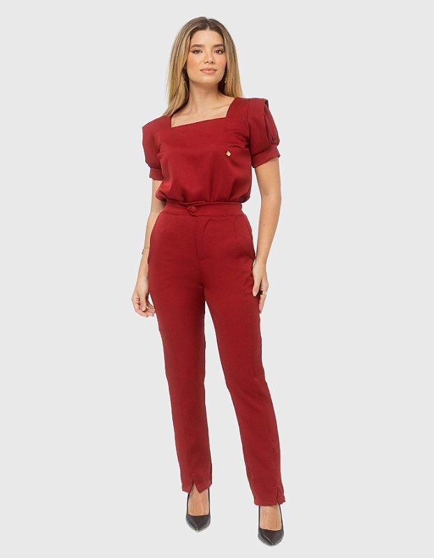Scrub Feminino Sarah Bordô