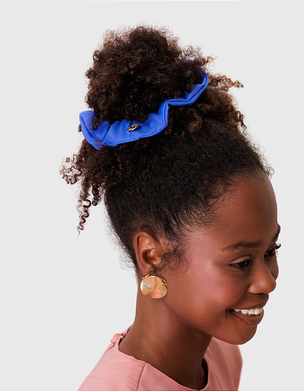 Scrunchie Feminina Azul Royal