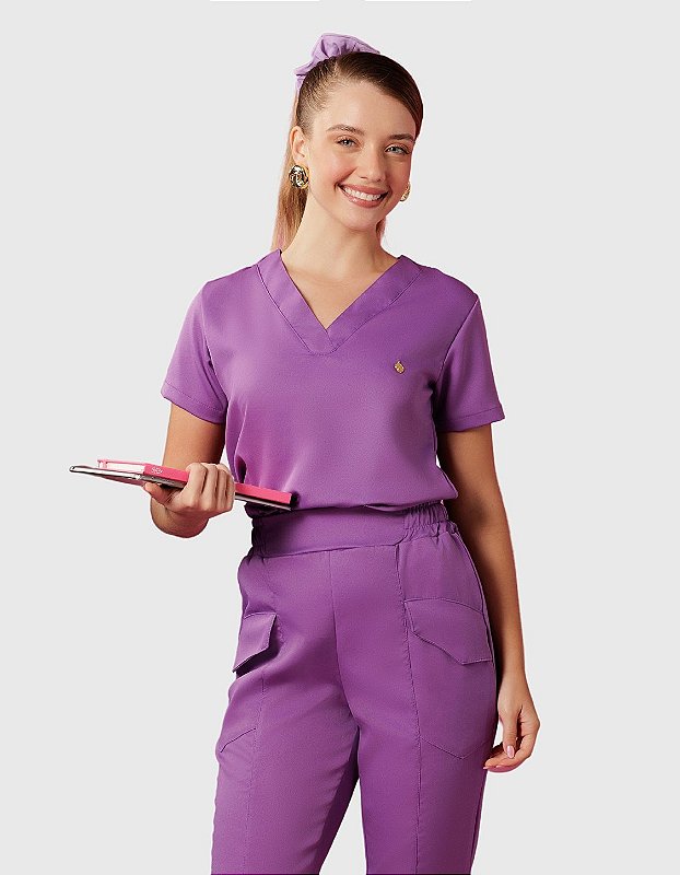 Scrub Feminino Sophia Lilás Orquidea