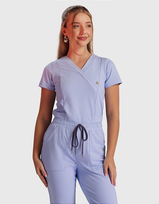 Scrub Feminino Moove Azul Frozen