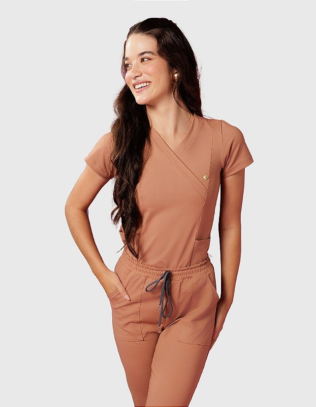 Scrub Feminino Moove Mocha Mousse