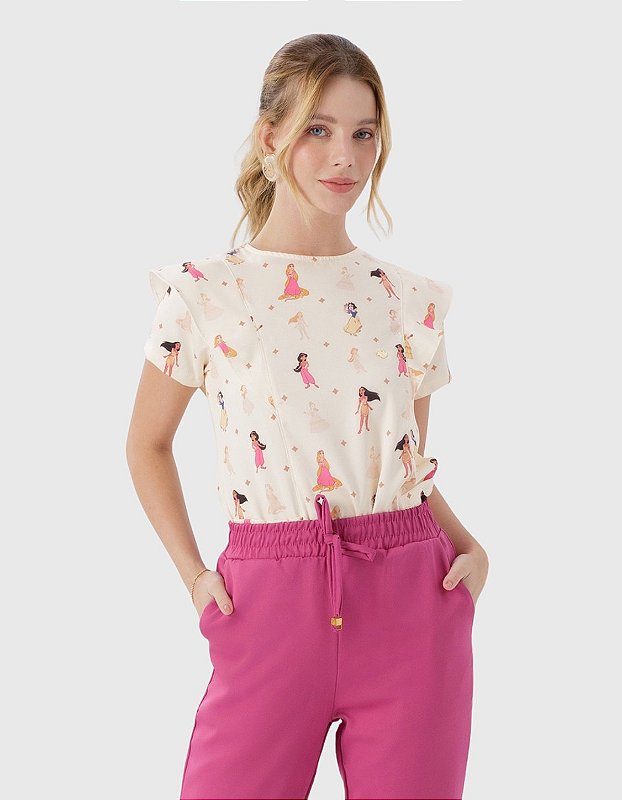 Scrub Feminino Laila Estampa Princesas