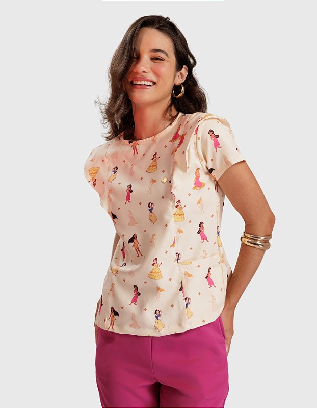 Scrub Feminino Laila Estampa Princesas