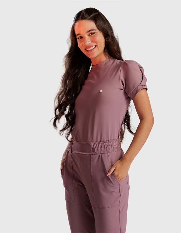 Scrub Feminino Melissa Lilás Satin