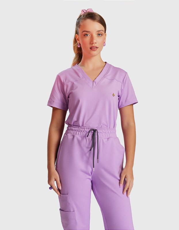 Scrub Feminino Zoe Lilás Harmonia