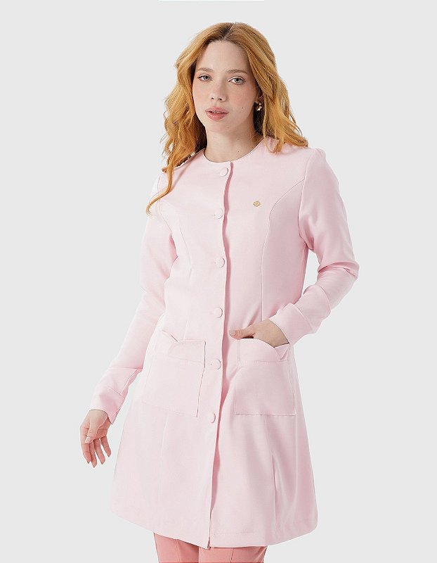 Jaleco Feminino Aurora Rosa Claro