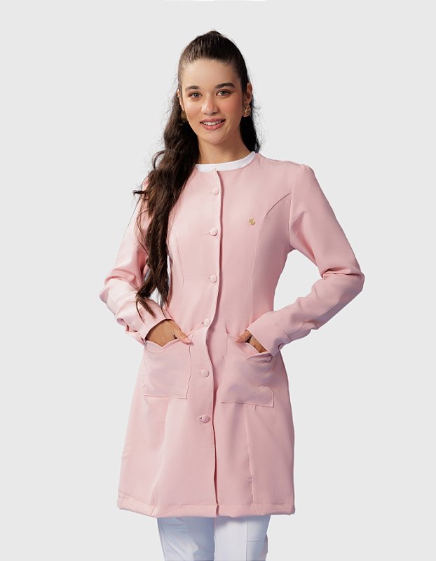 Jaleco Feminino Aurora Rosa Claro