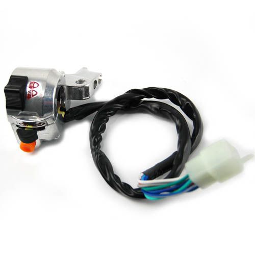 CHAVE DE LUZ SHINERAY XY-50 ESQUERDA 8FIOS - Marinho Motociclo