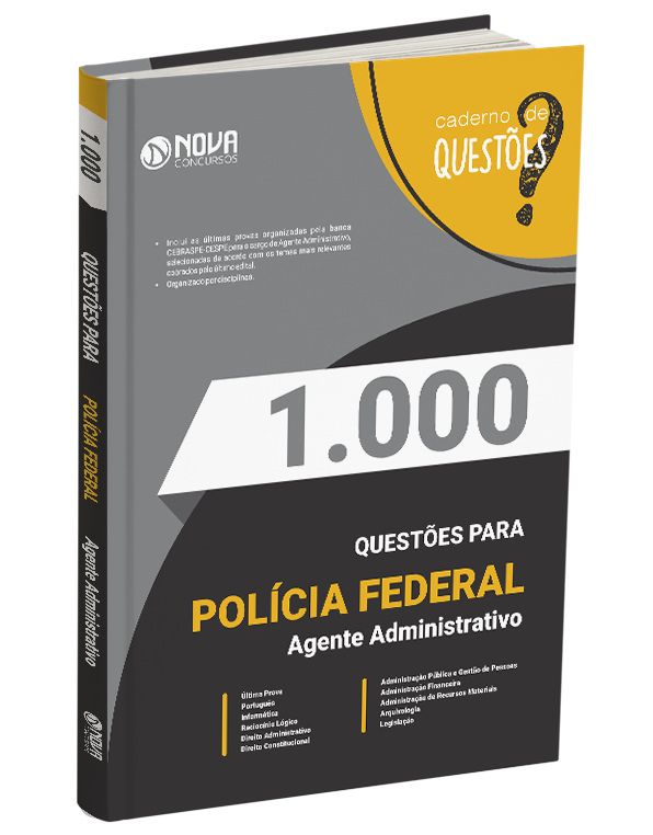 Apostila De Questões Polícia Federal Pf Agente Administrativo Solução Cursos E Concursos