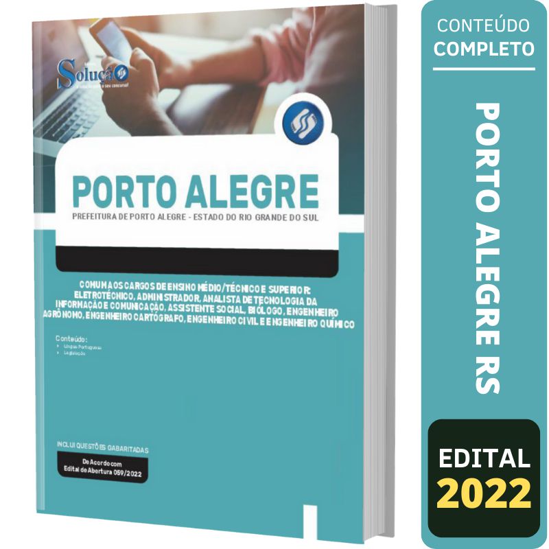 Apostila Porto Alegre RS - Comum Médio Técnico e Superior - Solução Cursos  e Concursos