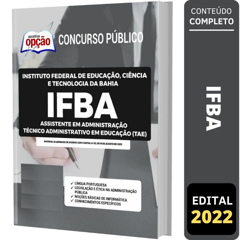 Concurso IFBA 2022: Abertas as inscrição para Técnicos administrativos e  professores