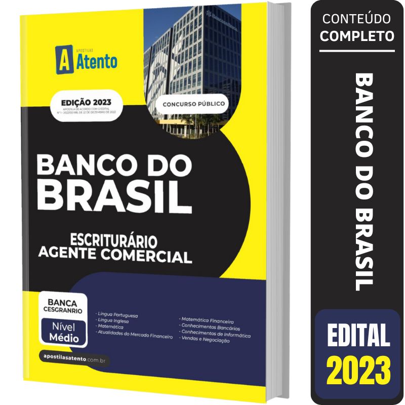 Kit Apostila Banco Do Brasil Escriturário + Questões - Solução Cursos e  Concursos