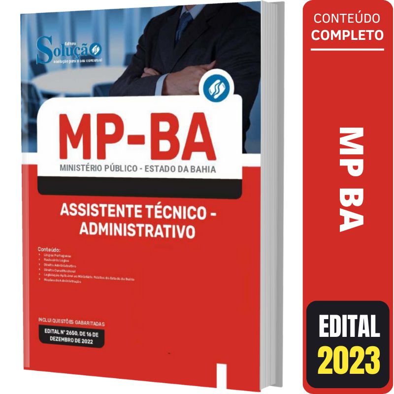 Apostila MP BA - Assistente Técnico - Administrativo - Solução ...